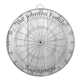 Aangepaste familienaam Rustic Wood Kijk dartboard Dartbord