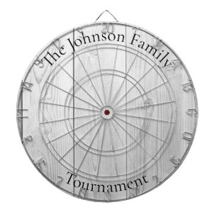 Aangepaste familienaam Rustic Wood Kijk dartboard Dartbord