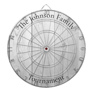 Aangepaste familienaam Rustic Wood Kijk dartboard Dartbord