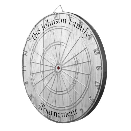 Aangepaste familienaam Rustic Wood Kijk dartboard Dartbord (Voorkant Rechts)