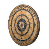 Aangepaste familienaam Rustiek Dartboard Dartbord (Voorkant Rechts)