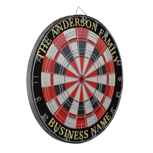 Aangepaste familienaam Rustiek Dartboard Dartbord (Voorkant Links)