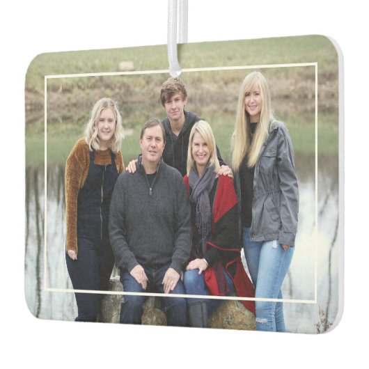 Aangepaste familienaam Rustiek hout Monogram Luchtverfrisser (Links)