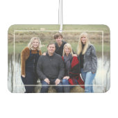 Aangepaste familienaam Rustiek hout Monogram Luchtverfrisser (Voorkant)