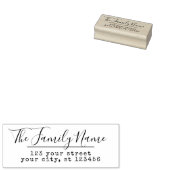 Aangepaste familienaam Script Retouradres Rubberstempel (Gestempeld)