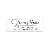 Aangepaste familienaam Script Retouradres Rubberstempel (Afrduk)