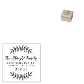 Aangepaste familienaam Script Retouradres Rubberstempel (Gestempeld)