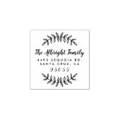 Aangepaste familienaam Script Retouradres Rubberstempel (Afrduk)