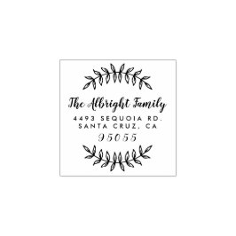 Aangepaste familienaam Script Retouradres Rubberstempel