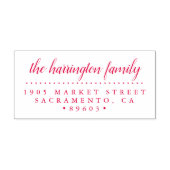 Aangepaste familienaam Script Retouradres Zelfinktende Stempel (Design)