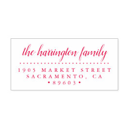 Aangepaste familienaam Script Retouradres Zelfinktende Stempel