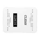 Aangepaste familienaam sjabloon Clean Dirty Vaatwa Magneet (Horizontaal)