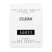 Aangepaste familienaam sjabloon Clean Dirty Vaatwa Magneet (Verticaal)