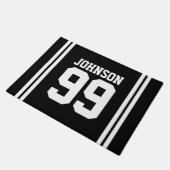 Aangepaste familienaam sporttrui nummer klein deurmat (Schuin)