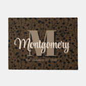 Aangepaste Familienaam Teken Passen getrouwd Cadea Deurmat (Voorkant)