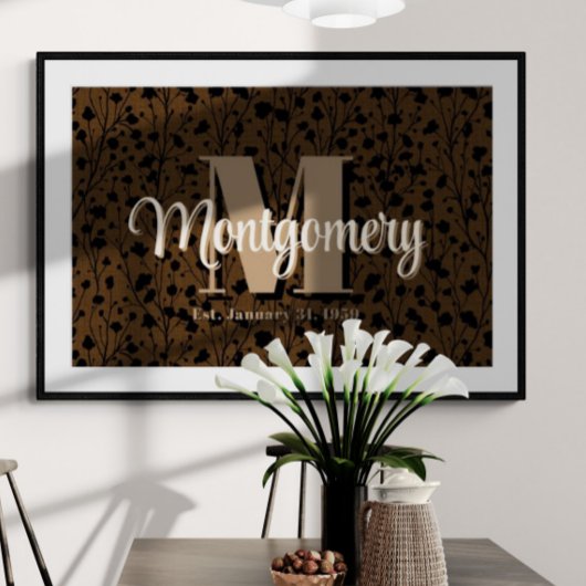 Aangepaste Familienaam Teken Passen getrouwd Cadea Poster