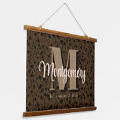 Aangepaste Familienaam Teken Trouwcadeau Idee Mood Hangend Wandkleed (Gebogen)