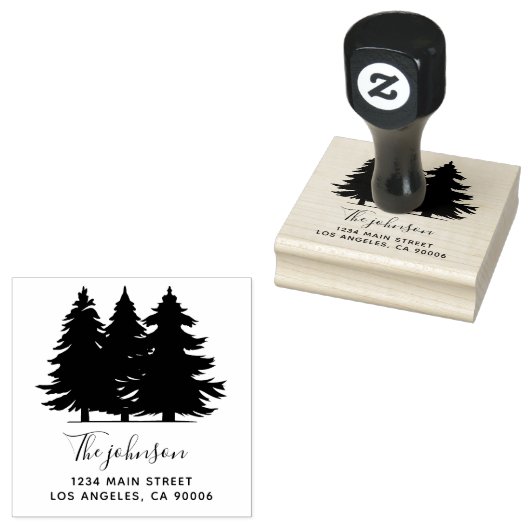 Aangepaste familienaam Trees Retouradres Rubberstempel (Gestempeld)
