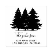Aangepaste familienaam Trees Retouradres Rubberstempel (Afrduk)
