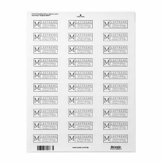 Aangepaste familienaam uit de middeleeuwse tijd -  etiket (Full Sheet)