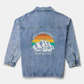 aangepaste familienaam vakantie berg Road Trip Denim Jacket (Achterkant)