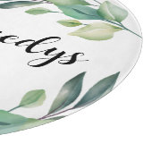 Aangepaste familienaam vastgesteld jaar bloemenbla snijplank (Hoek)