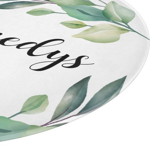 Aangepaste familienaam vastgesteld jaar bloemenbla snijplank (Hoek)