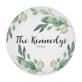 Aangepaste familienaam vastgesteld jaar bloemenbla snijplank (Voorkant)