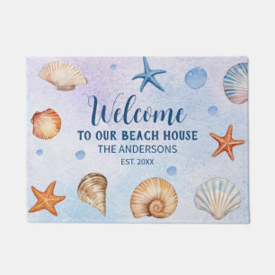 Aangepaste familienaam Welkom bij onze Beach House Deurmat