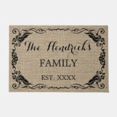 Aangepaste  familienaam Welkom Deurmat (Voorkant)