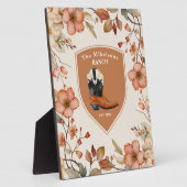 Aangepaste familienaam Western Ranch Fotoplaat (Zijkant)