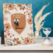 Aangepaste familienaam Western Ranch Fotoplaat (Zijkant)