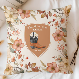 Aangepaste familienaam Western Ranch Kussen