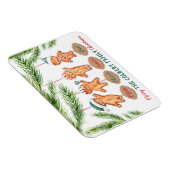 Aangepaste familienamen kerstontbijtkoek magneet (Rechterzijde)