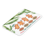 Aangepaste familienamen kerstontbijtkoek magneet (Linkerzijde)