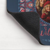 Aangepaste Familieportret Russet Kerstmis Mandala Muismat (Hoek)