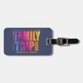 Aangepaste Familiereis Overeenkomende Groepsvakant Bagagelabel (Voorkant horizontaal)