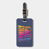 Aangepaste Familiereis Overeenkomende Groepsvakant Bagagelabel (Voorkant verticaal)