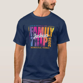Aangepaste Familiereis Overeenkomende Groepsvakant T-shirt