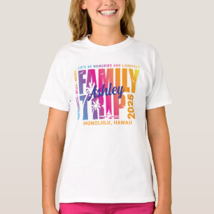 Aangepaste Familiereis Overeenkomende Groepsvakant T-shirt