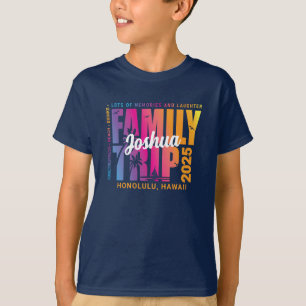 Aangepaste Familiereis Overeenkomende Groepsvakant T-shirt