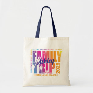 Aangepaste Familiereis Overeenkomende Groepsvakant Tote Bag