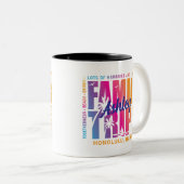 Aangepaste Familiereis Overeenkomende Groepsvakant Tweekleurige Koffiemok (Voorkant rechts)