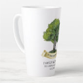 Aangepaste familiereünie boomnaam Keepsake Latte Mok (Linkerhoek)