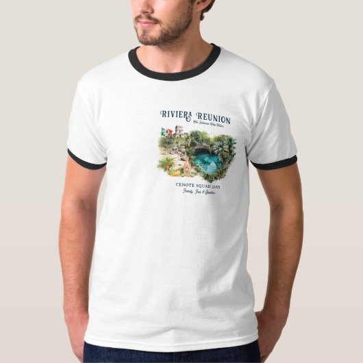 Aangepaste familiereünie Tulum Zomer Vakantie T-shirt (Voorkant)