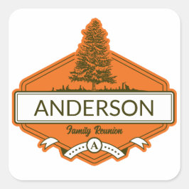 Aangepaste familiereünie  vierkante sticker