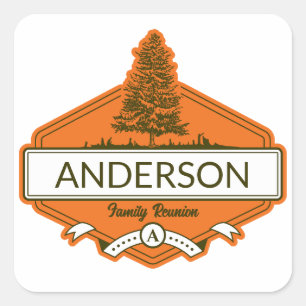 Aangepaste familiereünie  vierkante sticker