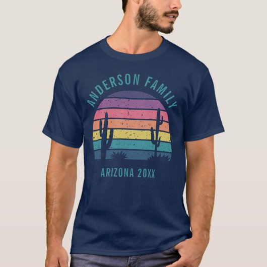 Aangepaste familiereünie woestijn t-shirt (Voorkant)