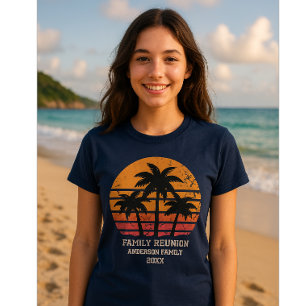 Aangepaste familiereünie zomerse sfeer t-shirt