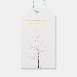 Aangepaste familiestamboom: Elegante minimalistisc Cadeaulabel